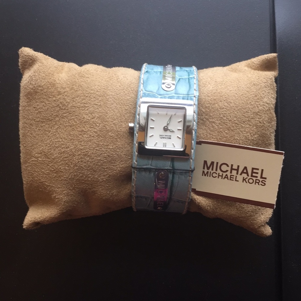 Michael Kors Leather Cuff Watch - Picture 2 of 7